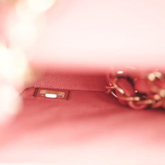 Chanel Pearly Pink Rectangular Mini Caviar 25 Series