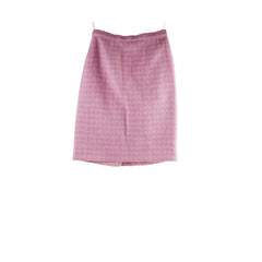 Chanel 19B Pink Tweed Skirt Size 38