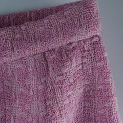 Chanel 19B Pink Tweed Skirt Size 38