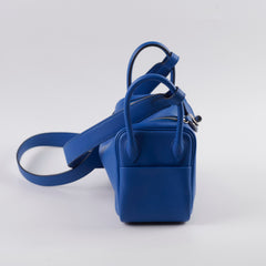 Hermes Mini Lindy Bleu France/ Bleu Saphir Swift  Z Stamp
