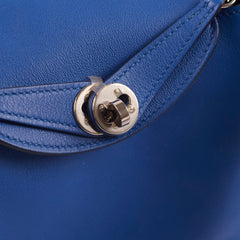 Hermes Mini Lindy Bleu France/ Bleu Saphir Swift  Z Stamp