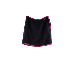 Chanel Tweed Skirt 22k Black & Pink size 40