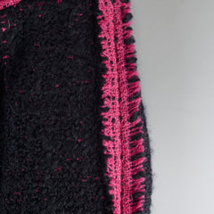 Chanel Tweed Skirt 22k Black & Pink size 40