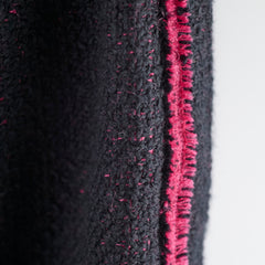 Chanel Tweed Skirt 22k Black & Pink size 40