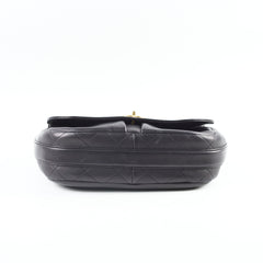 Chanel Stitched Paris in Rome Messenger Bag Black
