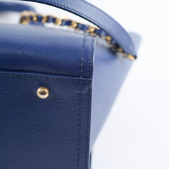 Chanel Small Caviar Deaville Tote Navy