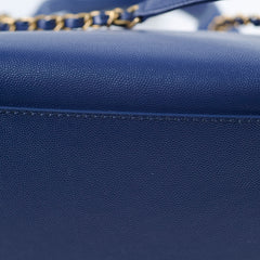 Chanel Small Caviar Deaville Tote Navy