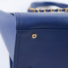 Chanel Small Caviar Deaville Tote Navy