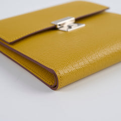 Hermes Clic 16 Chevre Bi-Fold Wallet Jane Amber 2018