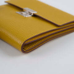 Hermes Clic 16 Chevre Bi-Fold Wallet Jane Amber 2018