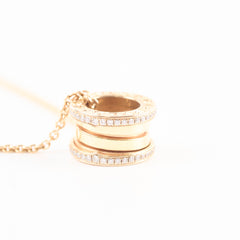 Bvlgari B.zero.1 necklace Diamonds Rose Pink Gold
