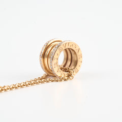 Bvlgari B.zero.1 necklace Diamonds Rose Pink Gold