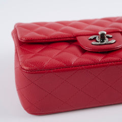Chanel Mini Rectangular Caviar Red
