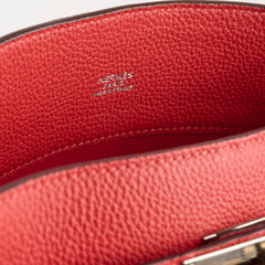 Hermes So Kelly 26 Red R Square Stamp