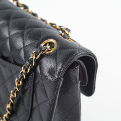 Chanel Quilted Caviar Small Classic Flap Black Series 31