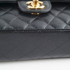 Chanel Quilted Caviar Small Classic Flap Black Series 31