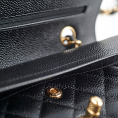 Chanel Quilted Caviar Small Classic Flap Black Series 31