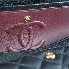 Chanel Quilted Caviar Small Classic Flap Black Series 31