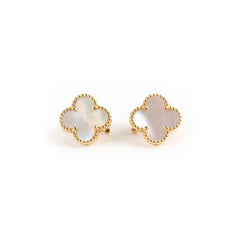 Van Cleef & Arpels VCA Alhambra Mother of pearl MOP Earrings