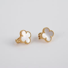 Van Cleef & Arpels VCA Alhambra Mother of pearl MOP Earrings