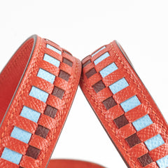 Hermes Picotin 18 Lock Bag Epsom Red with Multi Colour Handle C stamp