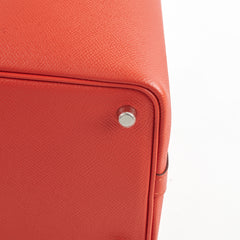 Hermes Picotin 18 Lock Bag Epsom Red with Multi Colour Handle C stamp