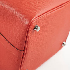 Hermes Picotin 18 Lock Bag Epsom Red with Multi Colour Handle C stamp