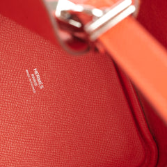 Hermes Picotin 18 Lock Bag Epsom Red with Multi Colour Handle C stamp