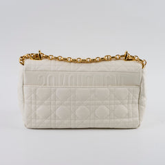 Dior Caro Medium Flap White
