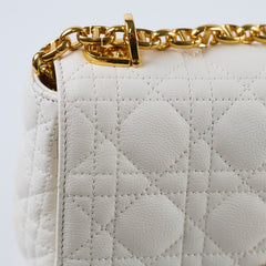 Dior Caro Medium Flap White