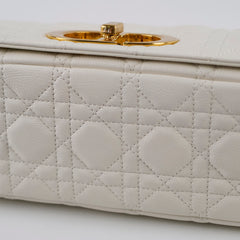 Dior Caro Medium Flap White