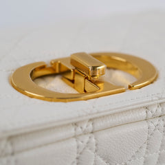 Dior Caro Medium Flap White