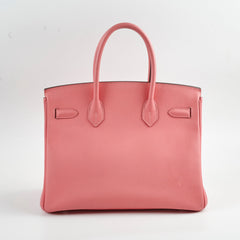 Hermes Birkin 30 Rose lipstick X Stamp