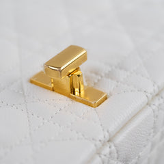 Dior Caro Medium Flap White