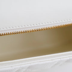 Dior Caro Medium Flap White