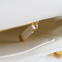 Dior Caro Medium Flap White