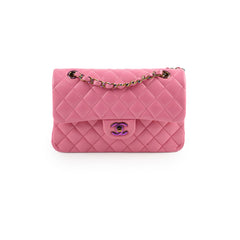 Chanel Small Double Classic Flap Pink/Yellow