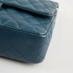 Chanel Medium/Large Double Classic Flap Blue