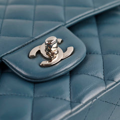 Chanel Medium/Large Double Classic Flap Blue