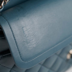 Chanel Medium/Large Double Classic Flap Blue