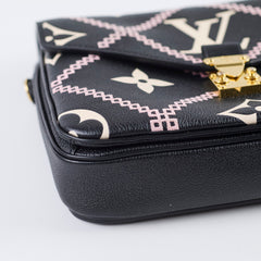 Louis Vuitton Metis Giant Broderies Leather Black
