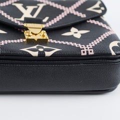 Louis Vuitton Metis Giant Broderies Leather Black