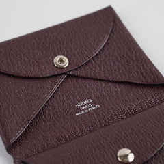 Hermes Calvi Duo Compact Card Holder Rouge Sellier