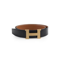 Hermes Reversible Constance Belt Noir/Gold Size 95