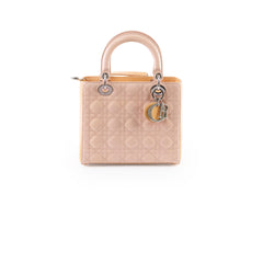 Lady Dior Medium Patent Pink/Beige