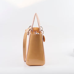 Lady Dior Medium Patent Pink/Beige