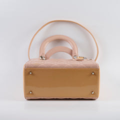 Lady Dior Medium Patent Pink/Beige