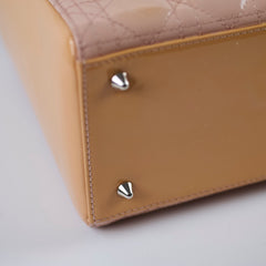 Lady Dior Medium Patent Pink/Beige