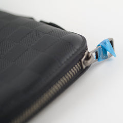 Louis Vuitton Zip Around Organizer Damier Ebene Black