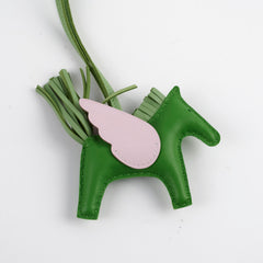Hermes Rodeo Pegase PM Charm Vert Yucca/Vert Criquet/Mauve Pale